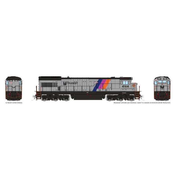 Rapido GE U34CH (43616) | New Jersey Transit #4158 "Disco Stripe" | DC/DCC/Sound | HO Scale [PRE-ORDER]