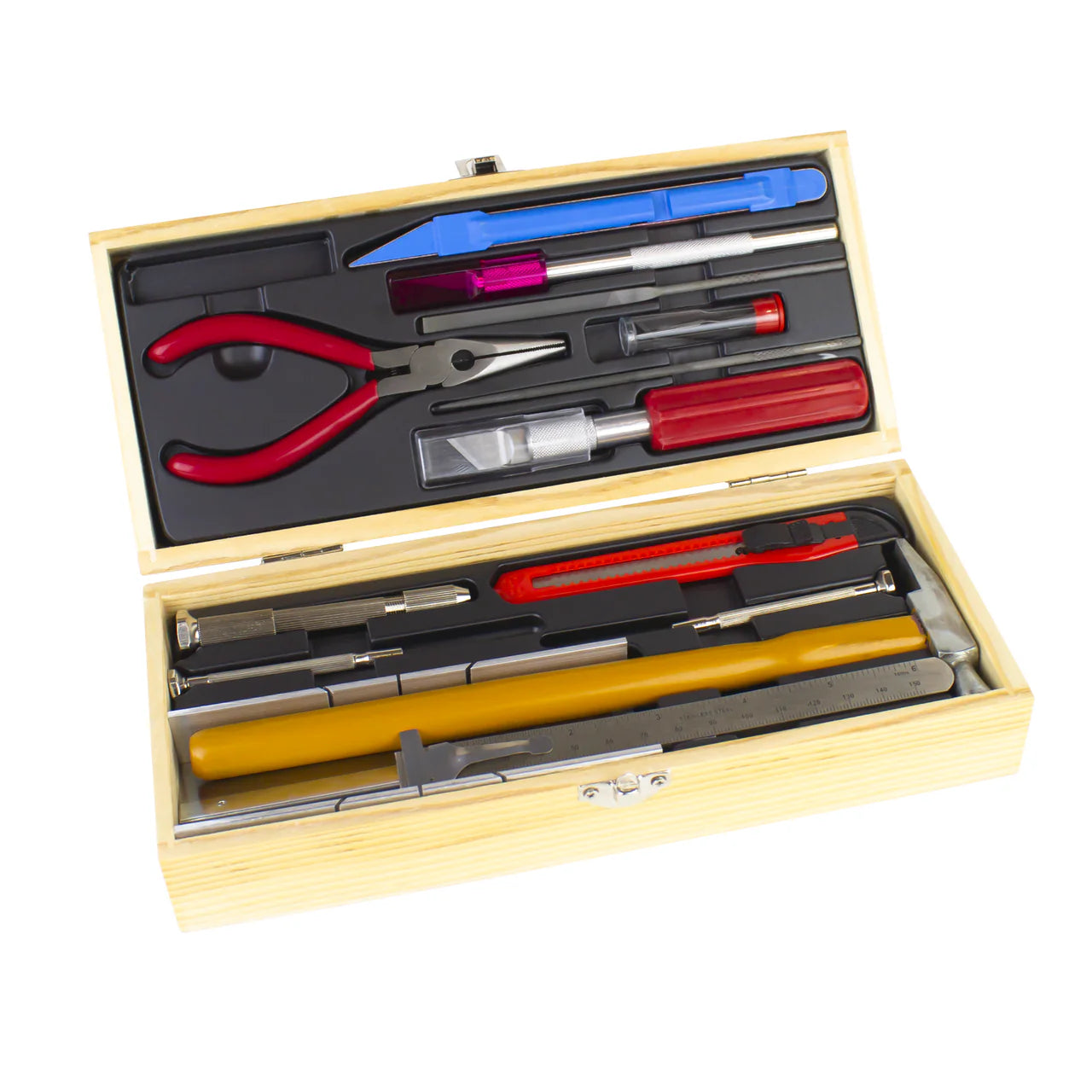 Excel Products (44289) | Deluxe Railroad Tool Set with Wooden Storage Box | All Scales
