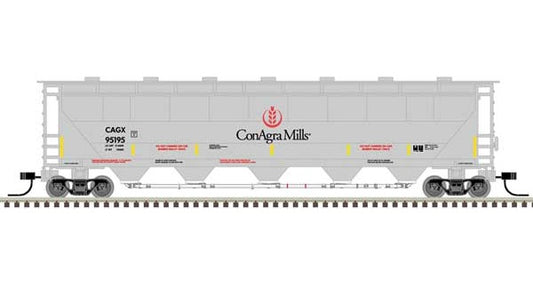 Atlas Trinity PD5000 Covered Hopper | ConAgra Mills CAGX #95121 | N Scale