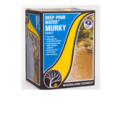 Woodland Scenics (4511) • Deep Pour Water(TM) • Water System • Murky • 12 oz • All Scales