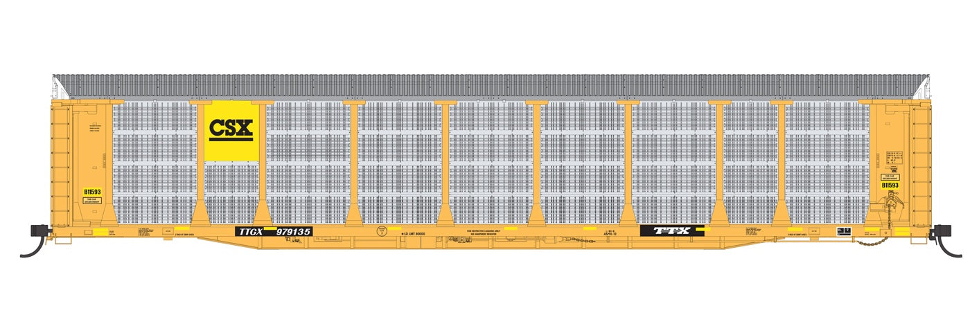 InterMountain Bi-Level Autorack, CSX Patch Ex-Union Pacific #974685, HO Scale