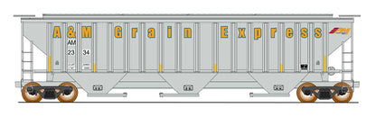 Intermountain (453100) | 4750 Cu Ft Rib-Sided (18 Rib) 3-Bay Covered Hopper | A&M Grain Express #2340 | HO Scale