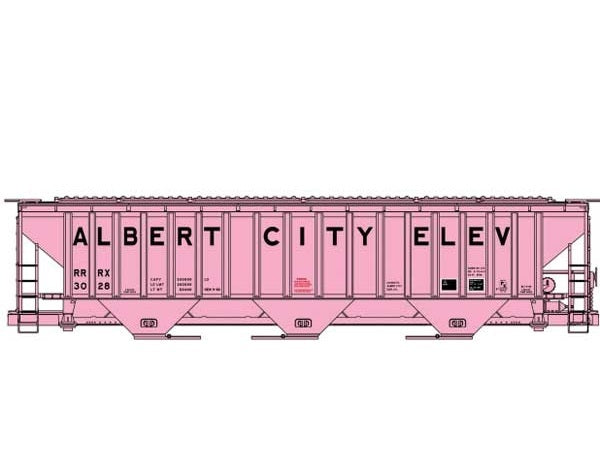 Accurail Pullman-Standard 4750 3-Bay Covered Hopper | Kit | Albert City Elevator RRRX #3028 | HO Scale