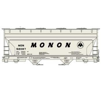 Accurail ACF 2-Bay Covered Hopper | Kit | Monon #52087 | HO Scale
