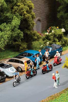 Faller Gmbh Motorcyclists - 4 Bikes & 4 Riders - HO Scale