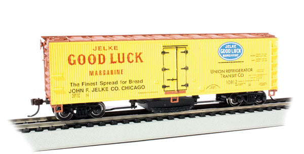 Bachmann Silver Series(R) Track Cleaning 40' Wood Reefer w/ Removable Dry Pad - Jelke Good Luck Margarine URTX #10812 - HO Scale