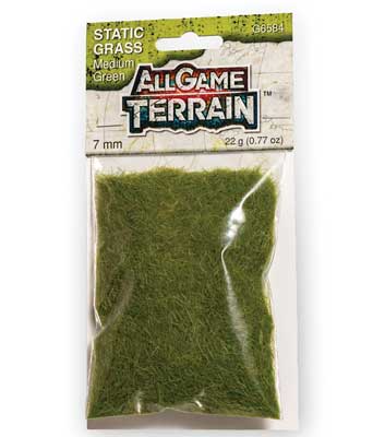Woodland Scenics (6584) • Static Grass 9/32" 7mm Tall • All Game Terrain • Medium Green • All Scales