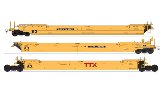 InterMountain Gunderson Maxi IV Late Well Car (47365-10) | Trailer Train TTX #765252 | (3-Pack) HO Scale