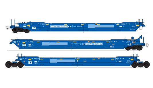 InterMountain Gunderson Maxi IV Late Well Car (47370-01) | Trailer Train #890190 (Ex-BRAN) | (3-Pack) HO Scale