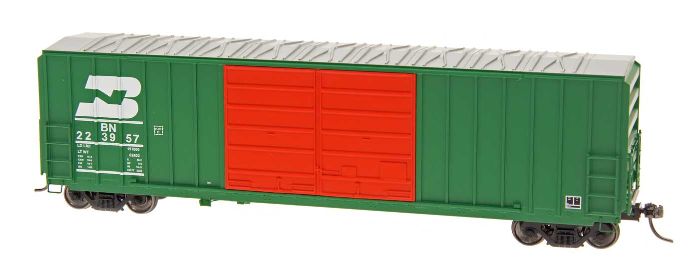 InterMountain 50' 5283 Cu Ft Double-Door Boxcar (48314-11) | Burlington Northern #223957 | HO Scale