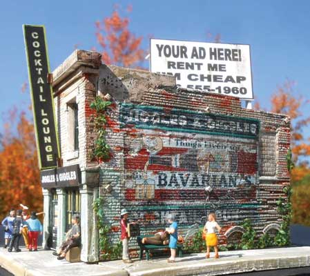 Downtown Deco (1086) • Jiggles & Giggles • Cast-Hydrocal Kit • HO Scale