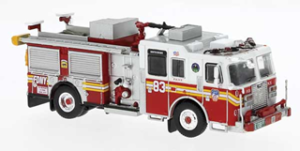 Brekina Automodelle 2015 KME Severe Service Fire Truck, Assembled, Fire Dept. of New York #83, HO Scale