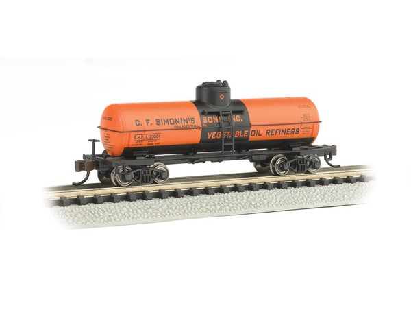 Bachmann Silver Series(R) ACF 36' 6" 10,000-Gallon Tank Car - C.F. Simonin's Sons - N Scale (NOS)