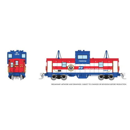 Rapido (510065) | Wide Vision Caboose w/ Lights | Burlington Northern #12618 | Freedom | N Scale [PRE-ORDER]