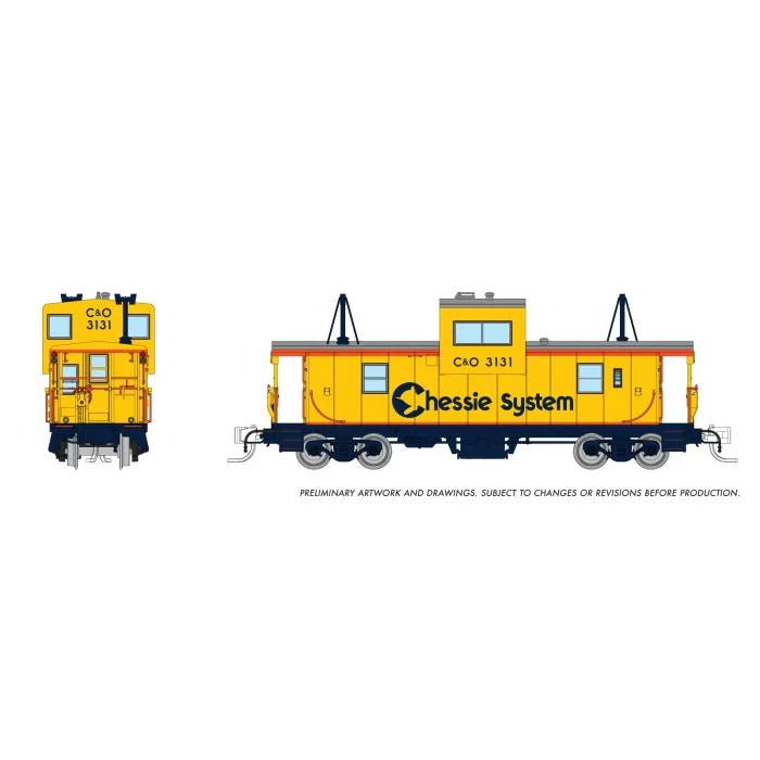 Rapido (510066) | Wide Vision Caboose w/ Lights | C&O Chessie #3131 | N Scale [PRE-ORDER]