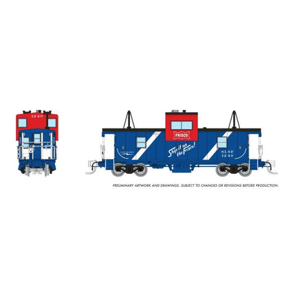 Rapido (510071) | Wide Vision Caboose w/ Lights | Frisco #1240 | Bicentennial | N Scale [PRE-ORDER]