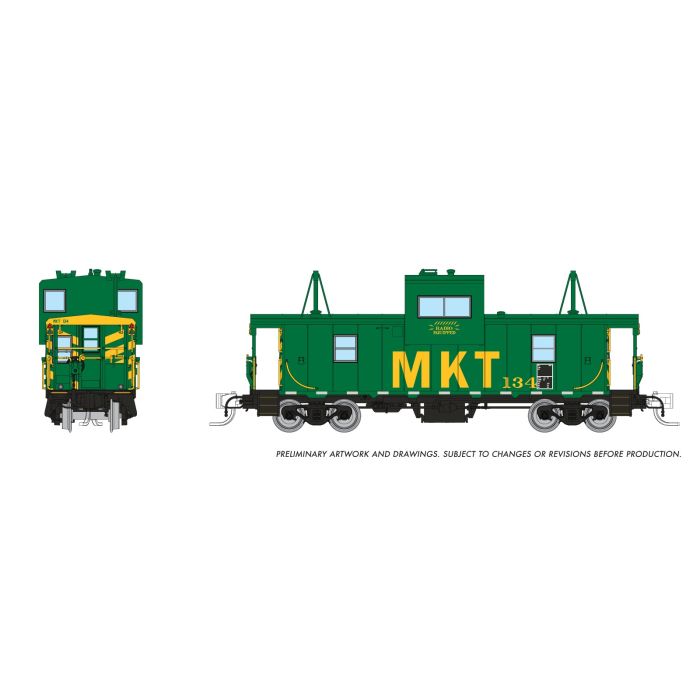 Rapido (510075) | Wide Vision Caboose w/ Lights | Missouri-Kansas-Texas MKT #134 | N Scale [PRE-ORDER]