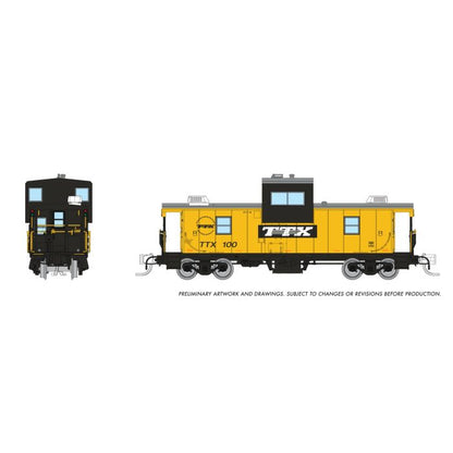 Rapido (510086) | Wide Vision Caboose w/ Lights | TTX Trailer Train #100 | N Scale [PRE-ORDER]