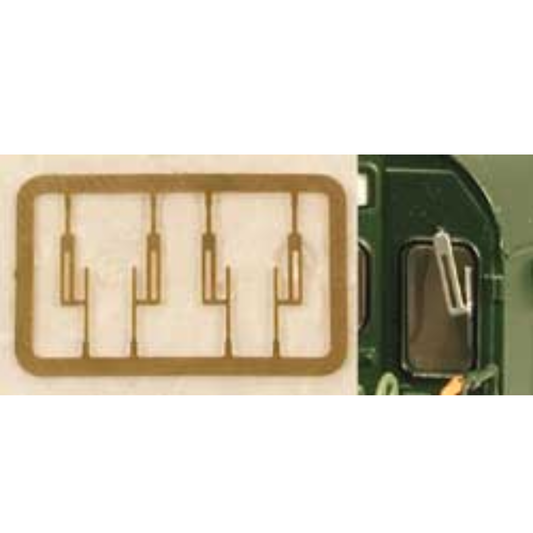Cal Scale (518) • Windshield Wipers • Double-Arms Style • 2-Pair • HO Scale
