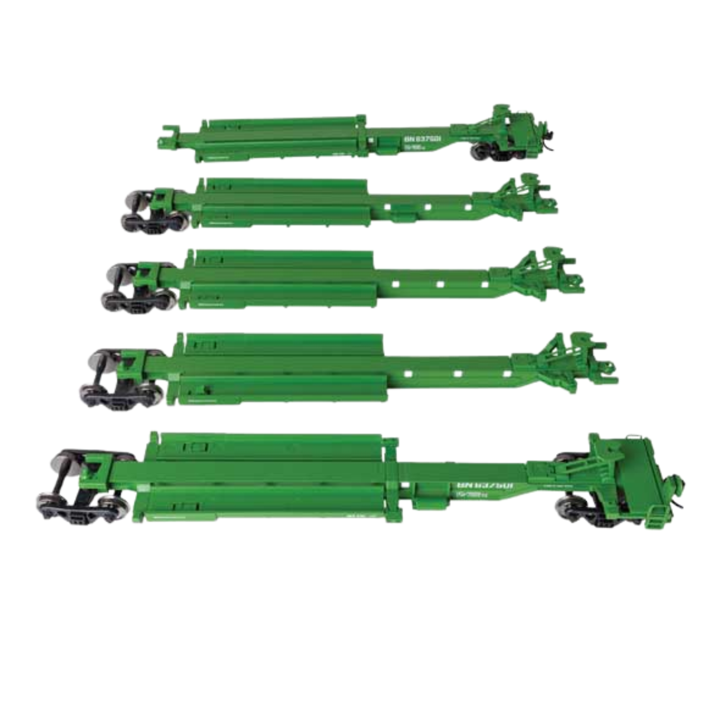 WalthersMainline (910-5263) • 263' Five-Unit All-Purpose 48' Spine Car • Burlington Northern #637501 • HO Scale
