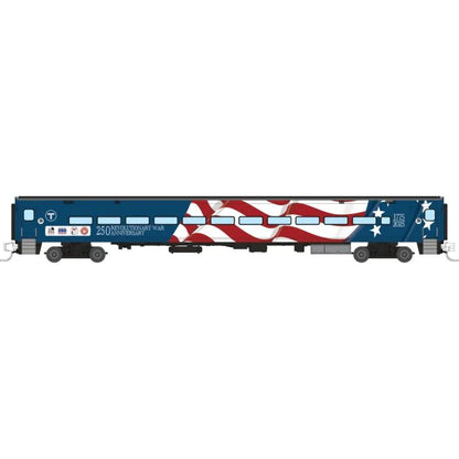 Rapido (528061) • Comet Car w/ Lights • Coach • Massachusetts 250 Wrap • N Scale (Pre-Order)