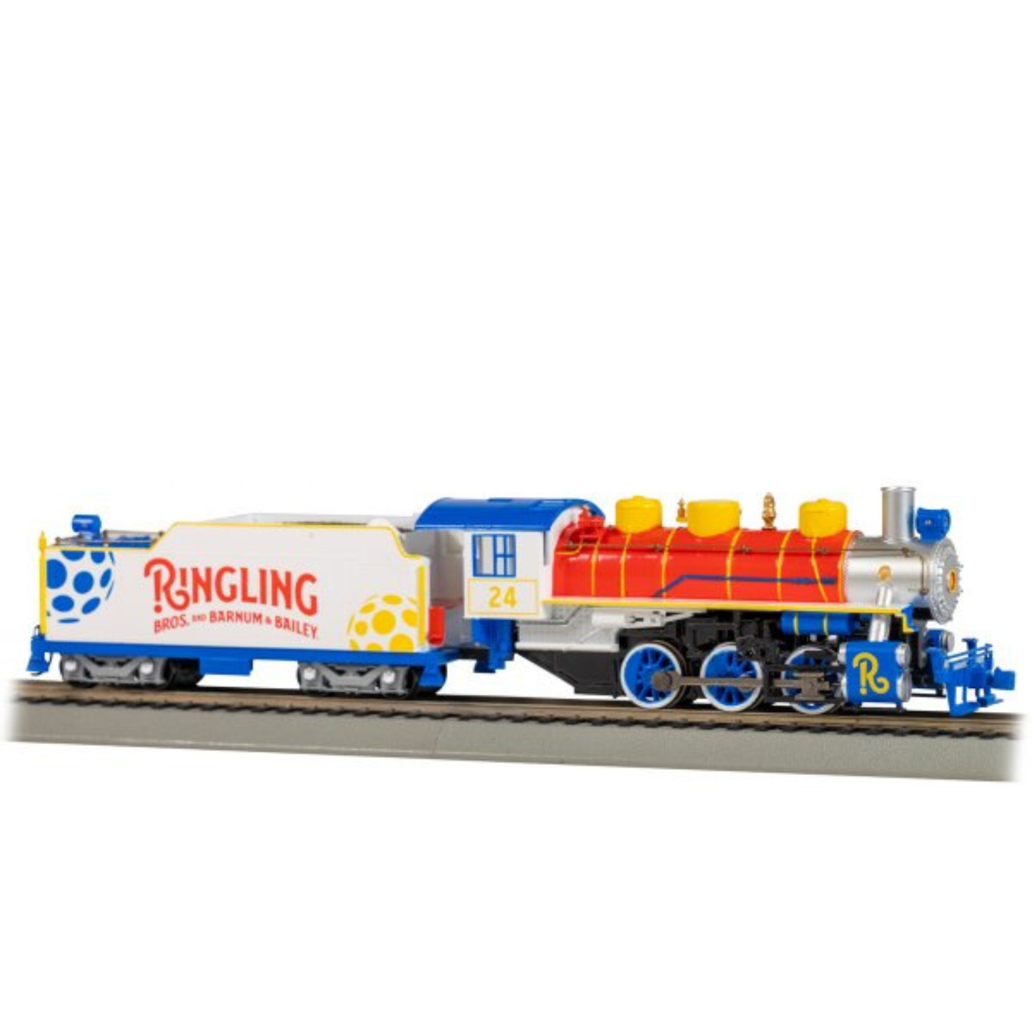 Bachmann (53702) | USRA 0-6-0 with Short-Haul Tender | Ringling Bros. and Branum & Bailey Circus #24 | Standard DC | HO Scale