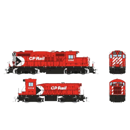 Rapido 54515 GP9u Mother + Slug CP Rail Multimark #1596 + #1014 w/ Beacons ESU LokSound DCC HO Scale
