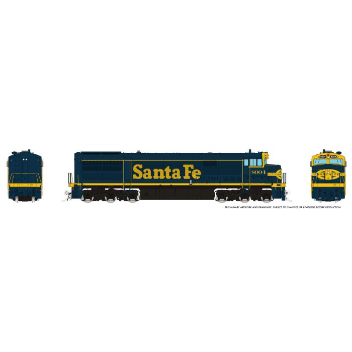 Rapido GE U30CG (55507) | Santa Fe #8003 | DC/DCC/Sound | HO Scale
