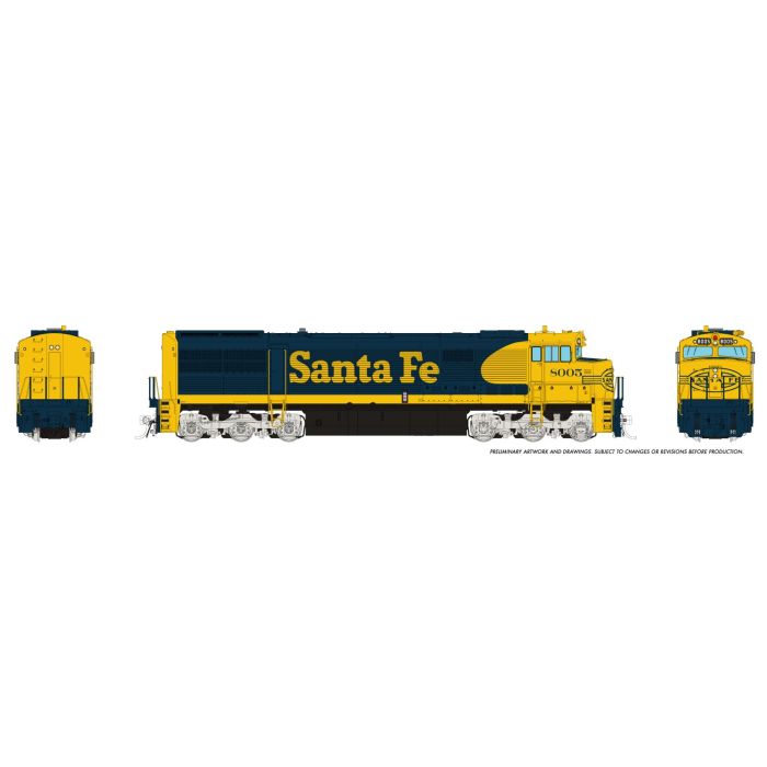 Rapido GE U30CG (55011) | Santa Fe #8004 | DC/Silent | HO Scale