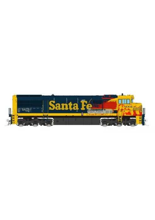 Rapido GE U30CG (55015) | Santa Fe #8001 (Weathered)| DC/Silent | HO Scale