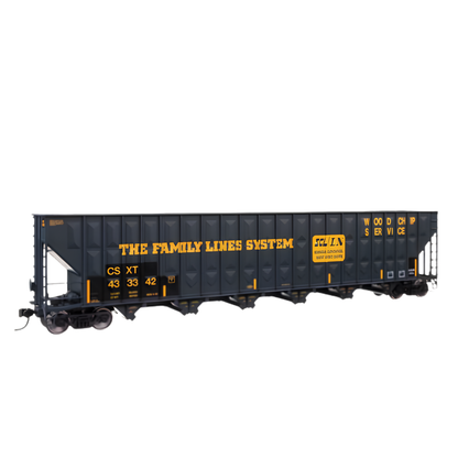 WalthersProto (910-56378) | 73' Greenville 7,000 Cu Ft Wood Chip Hopper | CSX #433330 | Patched Family Lines L&N/FLS | HO Scale [PRE-ORDER]