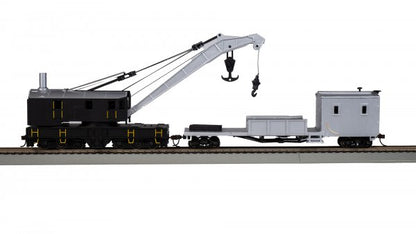 Bachmann Silver Series(R) (16149) | 250-Ton Crane Derrick with Boom Tender | Painted/Unlettered | HO Scale
