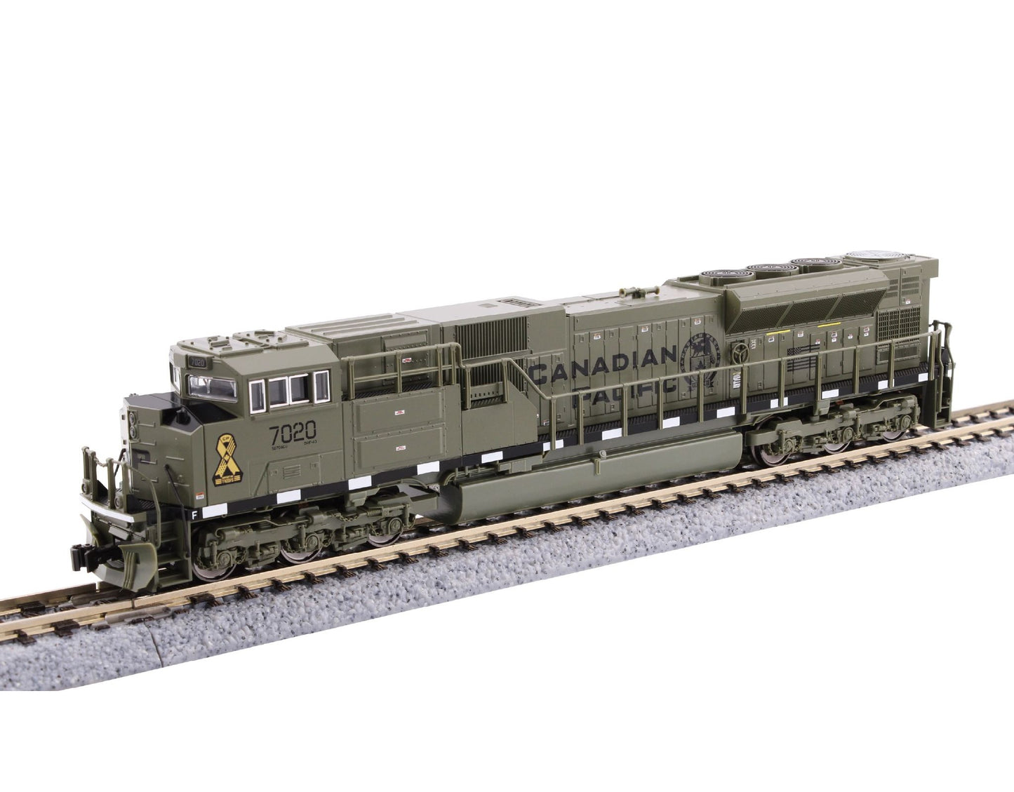 Kato SD70ACu Canadian Pacific CP #7020 | Green | Standard DC | N Scale