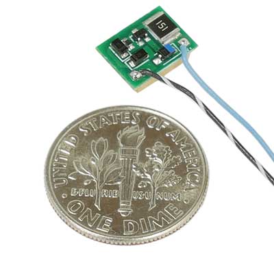 Train Control Systems TCS | KA-N1 Keep Alive Device (2010) | .260 x .363 x .136" 6.6 x 9.2 x 3.5mm | N Scale