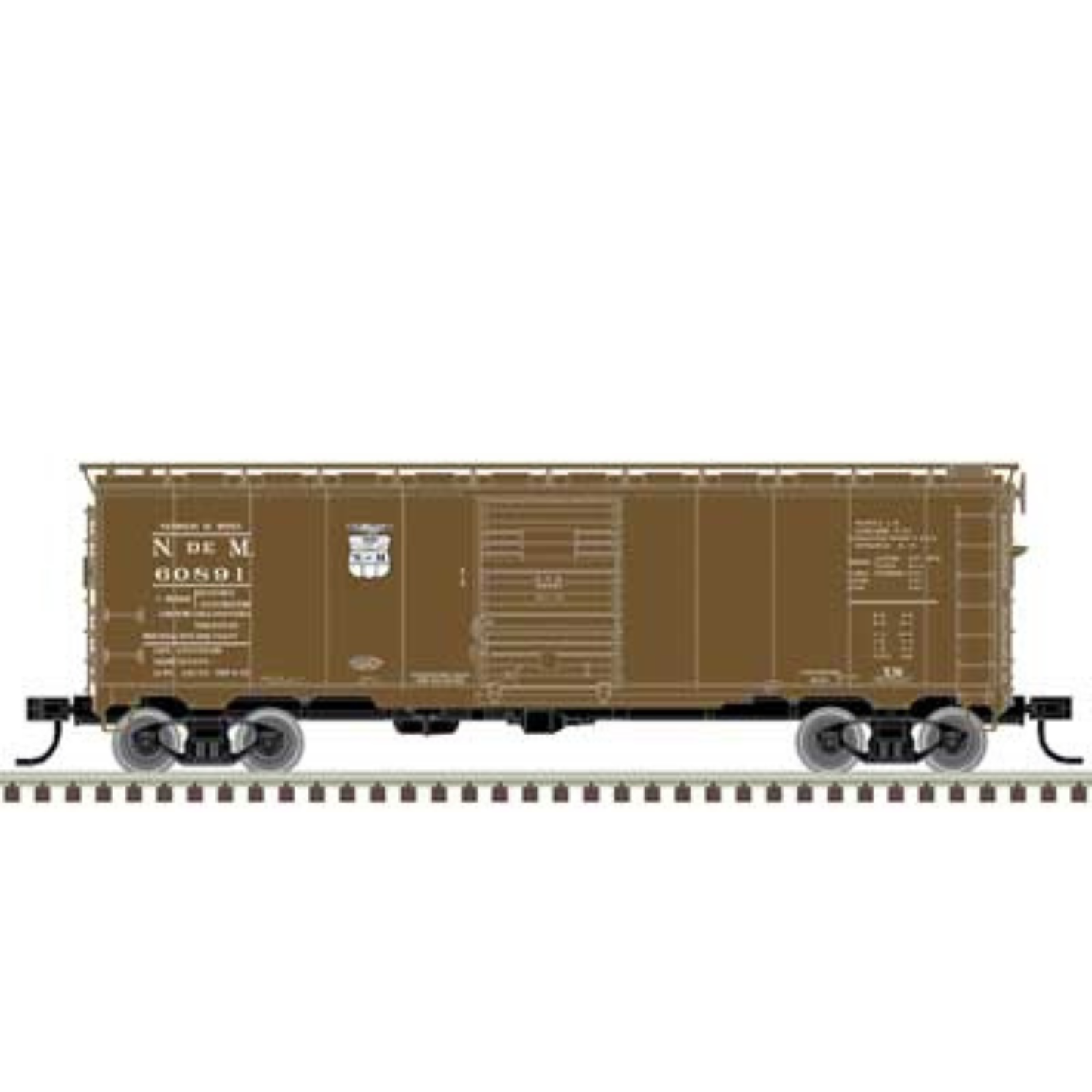 Atlas Master(R) (20007772) | 1932 ARA 40' Steel Boxcar | Nacionales de Mexico #60807 | HO Scale