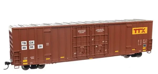 Walthers Mainline, 60' High Cube Plate F Boxcar, Ready to Run, TTX TBOX #889451, HO Scale
