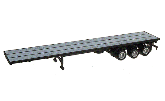 Herpa Models (5318) | 3-Axle 48' Flatbed | Semi Trailer (No Tractor) | Kit | HO Scale