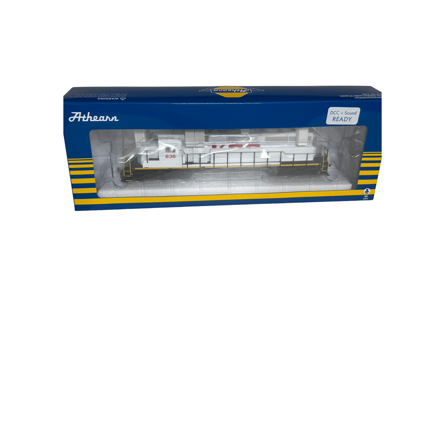 Athearn (ATH87228) • EMD SD40 • Kansas City Southern #636 • DCC Ready • HO Scale (Pre-Owned)