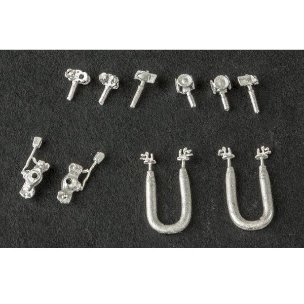 Details West (958) | Ground Throw Turnout Detail w/ Targets New Century Model 51A | Pkg of 2 | HO Scale