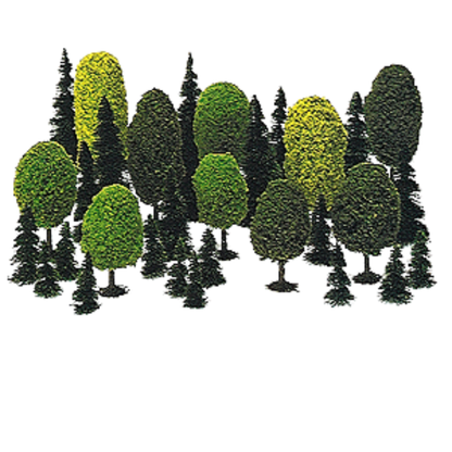 Busch Mixed Forest Trees 35-Pack HO Scale