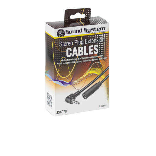 Woodland Scenics JP6978 Just Plug® Stereo Plug Extension Cables 2-Pack