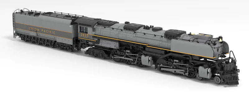 Broadway Limited Imports (6985) | UP Challenger 4-6-6-4 #3977 Museum Version, Two-Tone Gray | Oil Tender w/ Wind Wings | Paragon4 Sound/DC/DCC | Smoke | N Scale