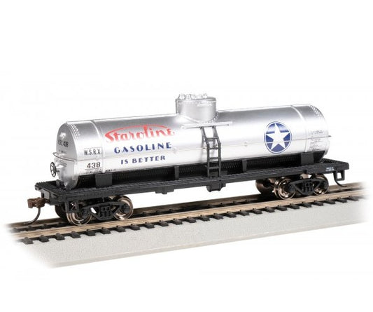 Bachmann Silver Series(R) (17817) | 40' Single-Dome Tank Car | Staroline Gasoline #438  | HO Scale
