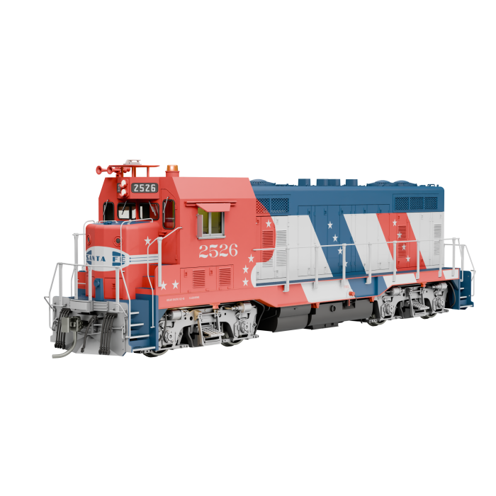 Rapido ATSF CF7 w/ Square Cab | ATSF #2526 | Bicentennial | DC | Non-Sound | HO Scale