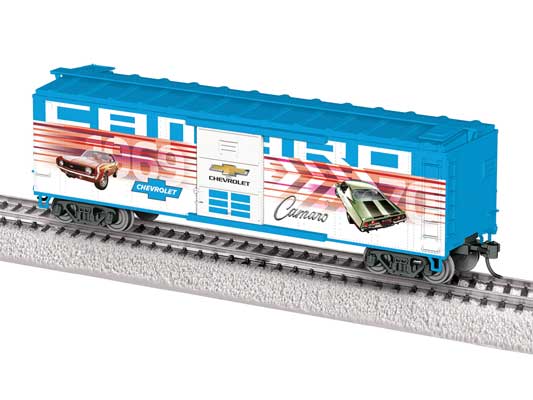 Lionel 40' Steel Flat-End Boxcar - Chevrolet (Camaro Graphics) - HO Scale