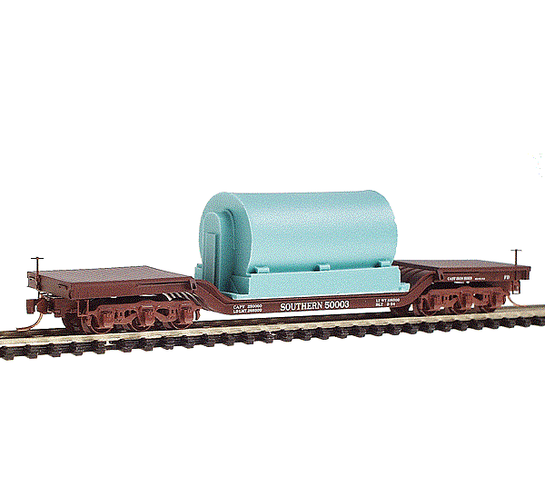 Micro Trains Heavyweight Depressed Center Flatcar w/ Generator Load | Southern Railway #50003 | N Scale (NOS)