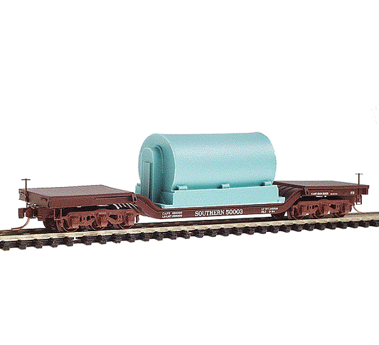 Micro Trains Heavyweight Depressed Center Flatcar w/ Generator Load | Southern Railway #50003 | N Scale (NOS)