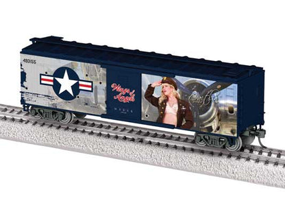 Lionel 40' Steel Flat-End Boxcar - Wings of Angels (Caitlin Pin-Up Model) - HO Scale