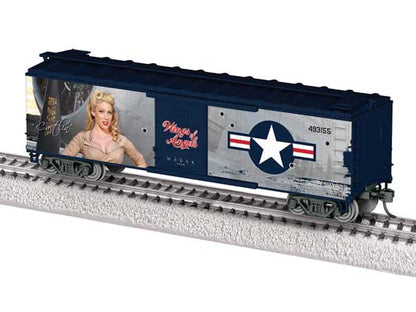 Lionel 40' Steel Flat-End Boxcar - Wings of Angels (Caitlin Pin-Up Model) - HO Scale