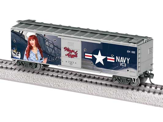 Lionel 40' Steel Flat-End Boxcar - Wings of Angels (Lisa Marie Pin-Up Model) - HO Scale